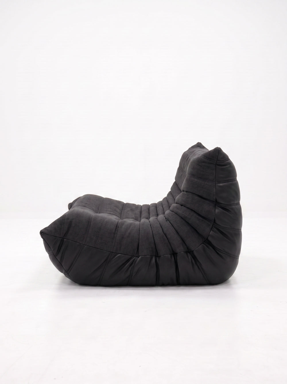 Leather & Linen Relax Armchair – Midnight