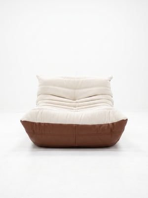 Fauteuil Relax Composé – Cuir Véritable et Lin, l'Alliance Signature