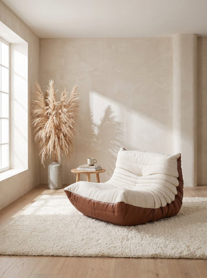 Fauteuil Relax Composé – Cuir Véritable et Lin, l'Alliance Signature