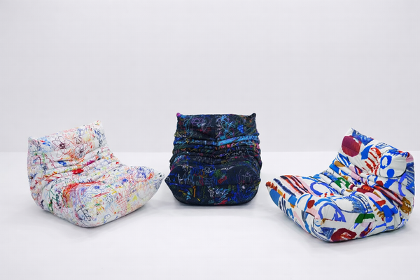 Fauteuil Relax Graffiti en Tissu — Design Artistique & Confort Signature