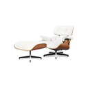 Lounge Chair &amp; Footstool Set – Elegant Leather Finish