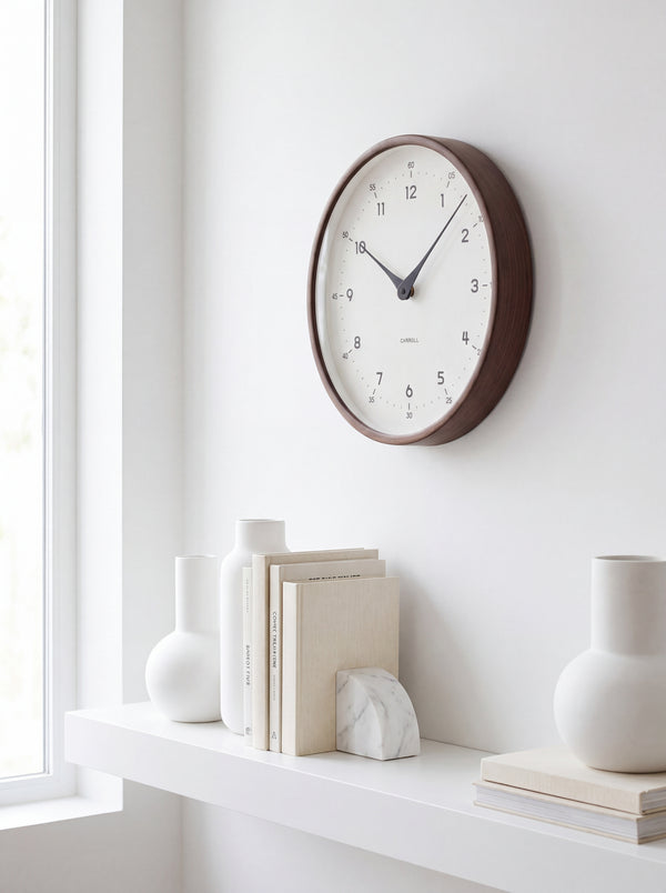 Round Wood-Effect Wall Clock Arlo